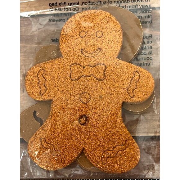 Creatology Glitter Gingerbread Ornament 4-Pack Embellishment 293334 - Picture 2 of 3
